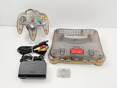 Nintendo 64 NUS-001 Smoke Gray w/ Expansion Pak JPN Console Bundle Very Good