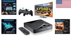 Plug and Play Retro Gaming Console, 37000+ Games, 4K UHD, WiFi, Bluetooth 5.0