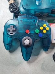 Nintendo 64 Funtastic Ice Blue N64 Console W/ Oem Cables & Controller TESTED