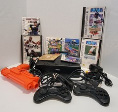 Sega Saturn Console Bundle + 8 Games 2 Controllers Stunner Light Gun New PSU