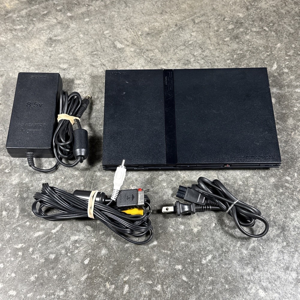 Sony PlayStation 2 PS2 Slim Console (SCPH-77001) w/ OEM AV & Power Supply Tested