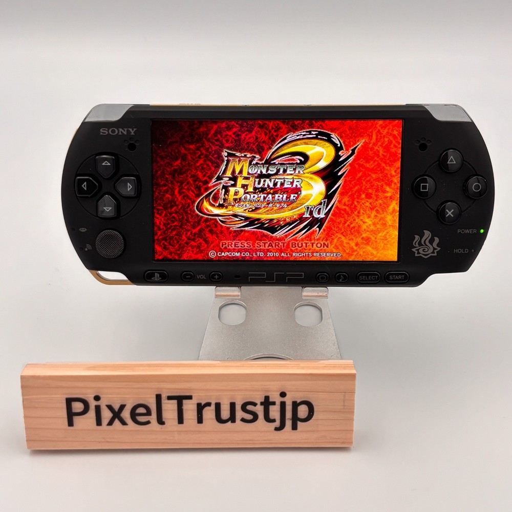 Sony PSP-3000 Monster Hunter Portable 3rd Model Black Gold Near Mint JP 905