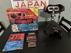 Nintendo Virtual Boy in Box w/ Mario Tennis -Powers On -BOTH DISPLAYS BAD -AS-IS
