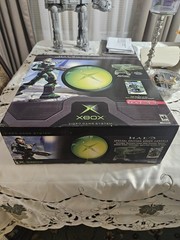 OG Xbox Halo Edition System Console In Box With 4 Controllers And Extras