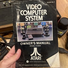 Vintage Atari Video Computer System 4 Controllers Video Manual And Plug In Cords