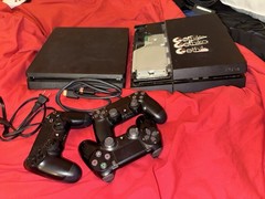 Two Sony PlayStation 4 console w/ 3 DualShock controller, Power & HDMI Cord