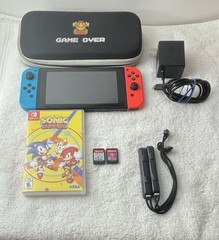 Nintendo Switch Handheld System (V1 ) HAC-001-Red/Blue Joycons Lot-Tested