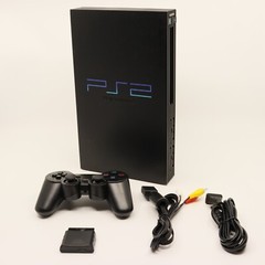 Sony PS2 SCPH-30000 Black Console w/ Wireless Controller NTSC-J JP Tested