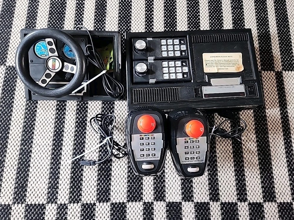 ColecoVision Console Bundle With Steering Wheel & Controllers