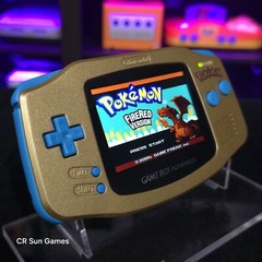 Gold Pokemon Game Boy Advance GBA Console with iPS V5 Backlight Backlit LCD MOD