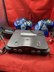 Nintendo 64 Console NUS-001 Black N64, With Controllers & Cords {TESTED WORKING}