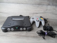 Nintendo 64 Console Bundle OEM Controller, Jumper Pak, Original Cords Powers On