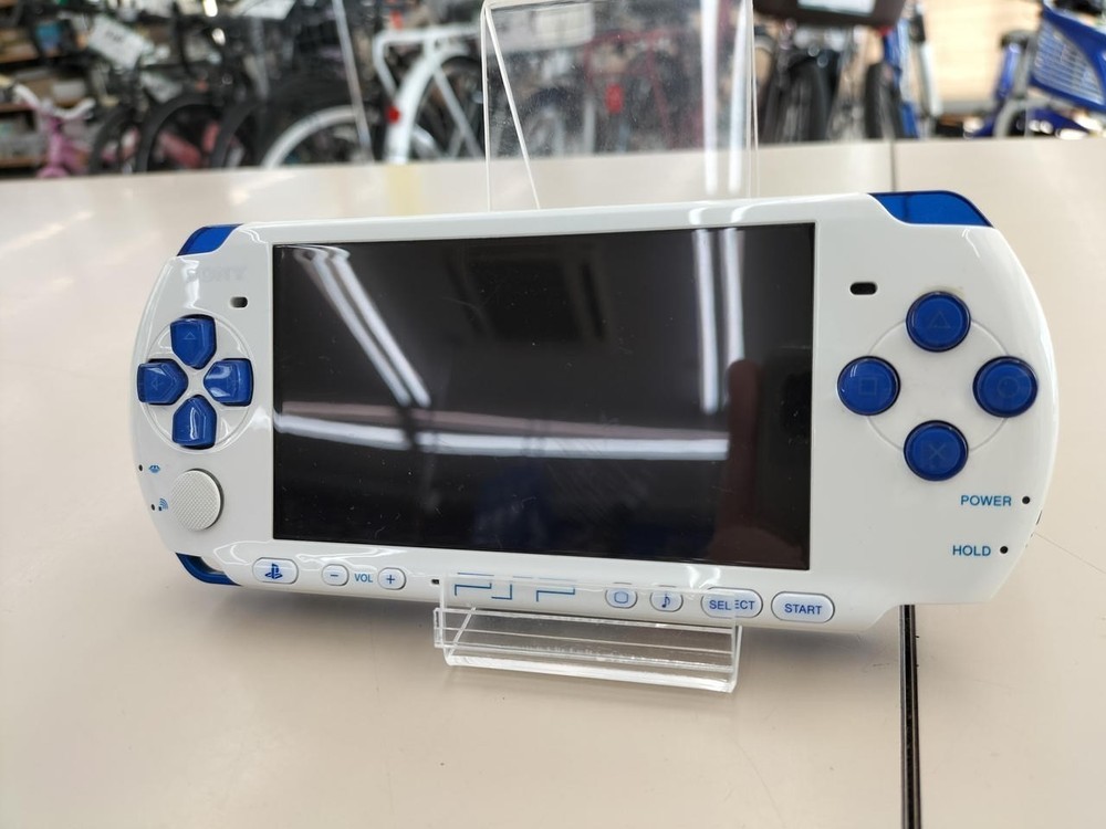 Sony PSP-3000 White/Blue Limited Edition Handheld Console Only (Model A2404)