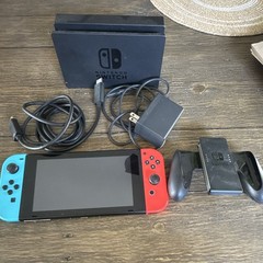 Nintendo Switch HAC-001 Console 32GB Neon Blue/Red Joy-Con w/ Dock Charger 2017
