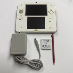 3ds – Nintendo 2DS Launch Edition 4GB White & Red Handheld System Tested #2942
