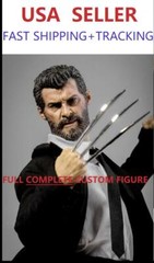 1/6 scale Logan Wolverine full complete figure black suit set w/ Claws + stand