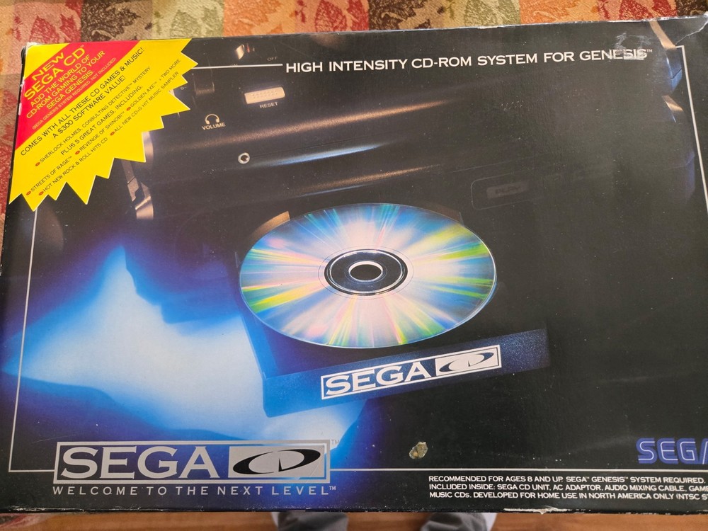 Sega CD Model 1 Genesis System Add On CIB Tested Clean With Games