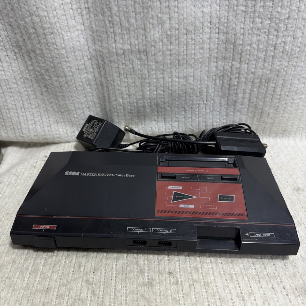 SEGA Master System Console With Auto Switcher Adapter OEM Power TESTED WORKING
