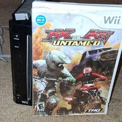 Nintendo Wii Black Console Wi-Fi Capability with MX vs ATV Untamed Game