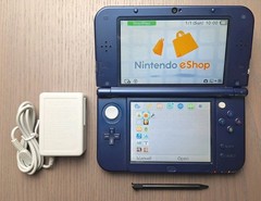 New Nintendo 3DS XL Metallic Blue Charger + 32GB SD Card | Region Free TOP IPS