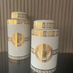 Ensemble de Pots Décoratifs « Versace – Blanc Élégant »