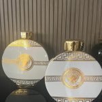 Ensemble de Pots Décoratifs « Versace d&rsquo;Or – Blanc »