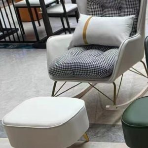 Ensemble Fauteuil à Bascule « Confort Moderne » avec Repose-Pieds